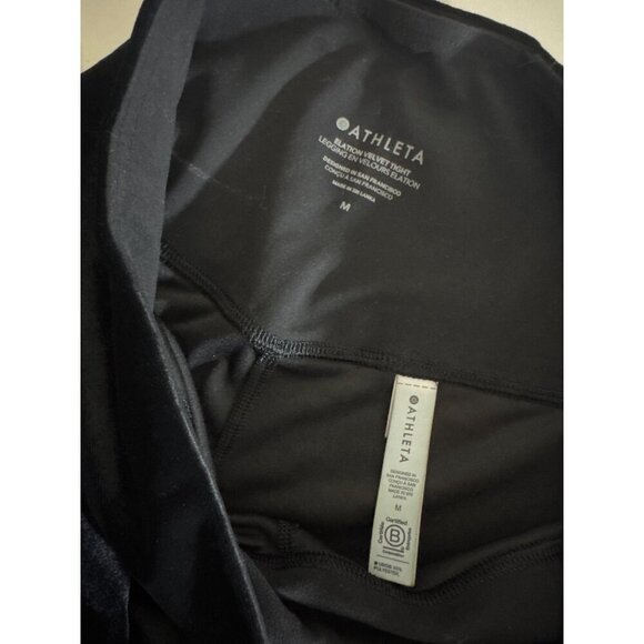 Athleta Black Velvet Elation Tight Leggings Size M - Picture 4 of 4